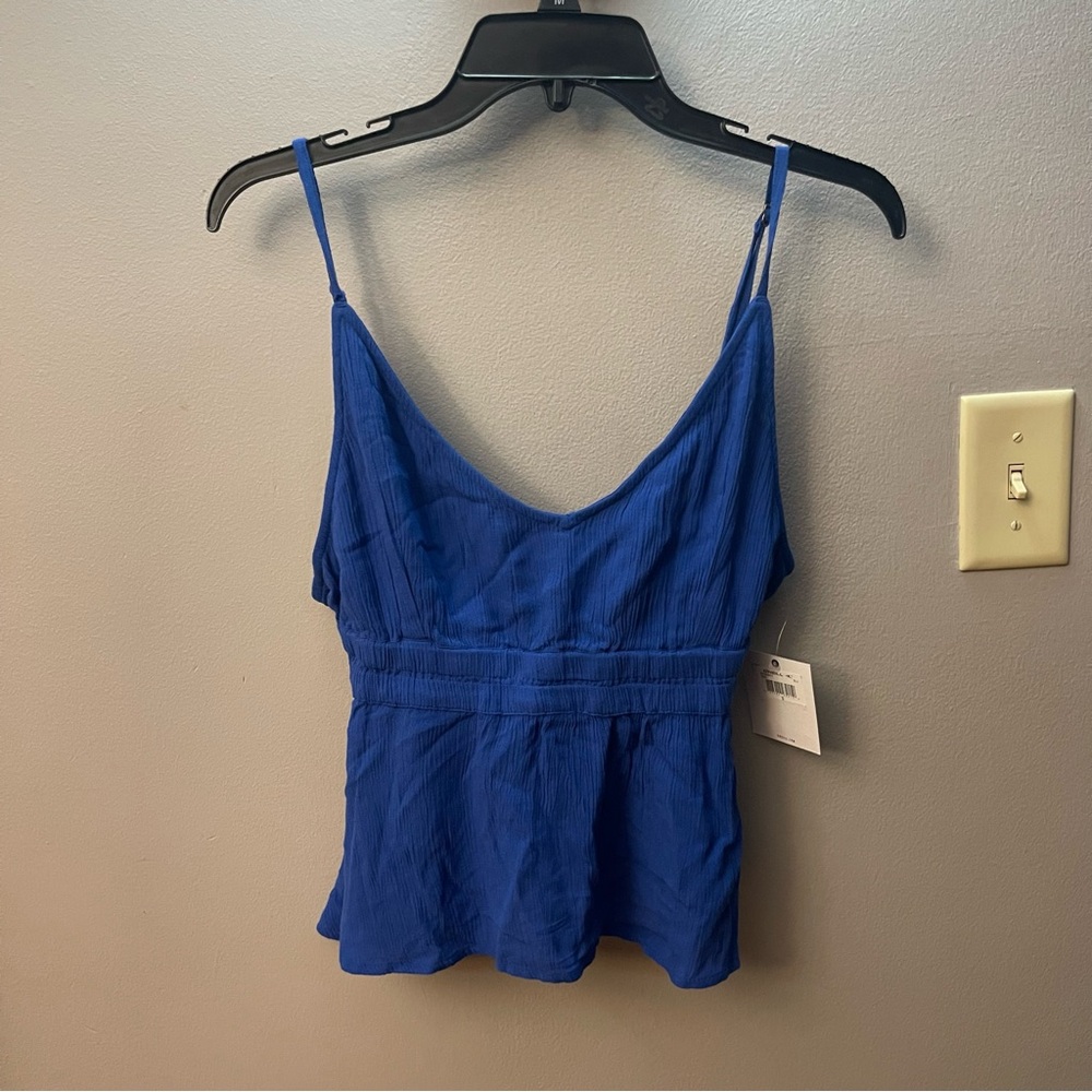 NWT O’Neill Kelby Blue babydoll camisole tank Top